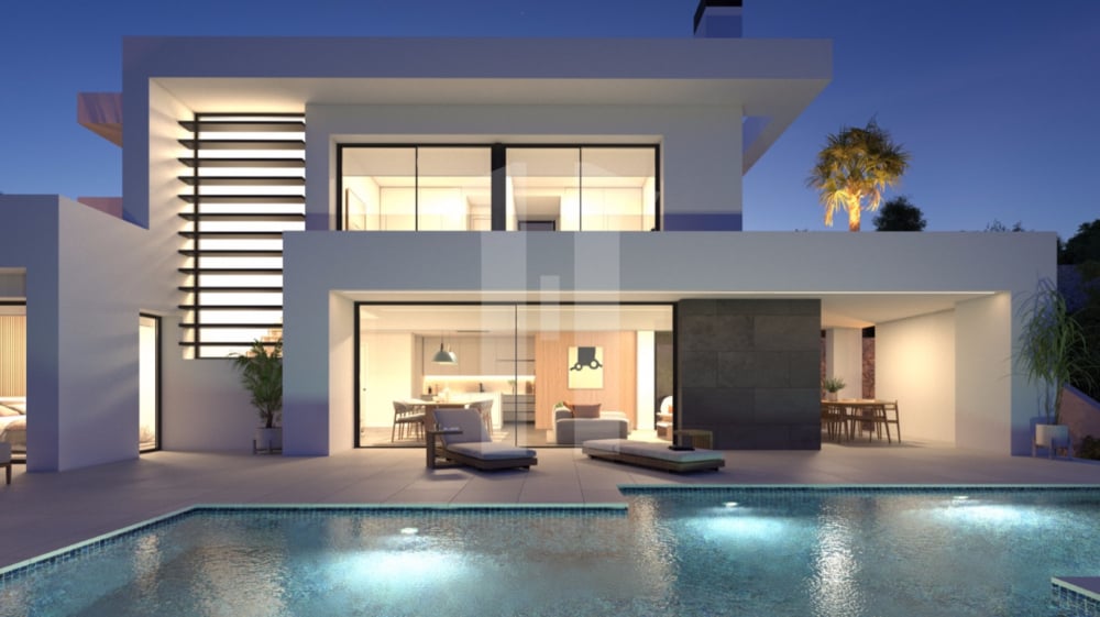 Villa con piscina privada y vistas al mar en el Residencial Resort Cumbre del Sol, en Benitachell